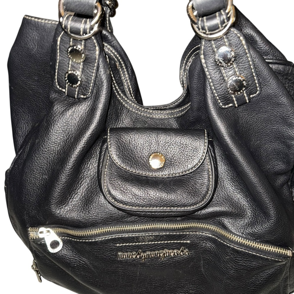 Marc by Marc Jacobs Black Pebble Leather Shoulder Bag - Picture 6 of 16